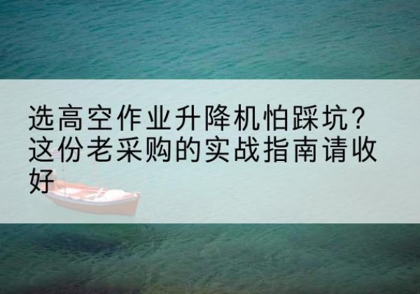 绥阳高空作业升降机厂家推荐-选高空作业升降机怕踩坑？这份老采购的实战指南请收好